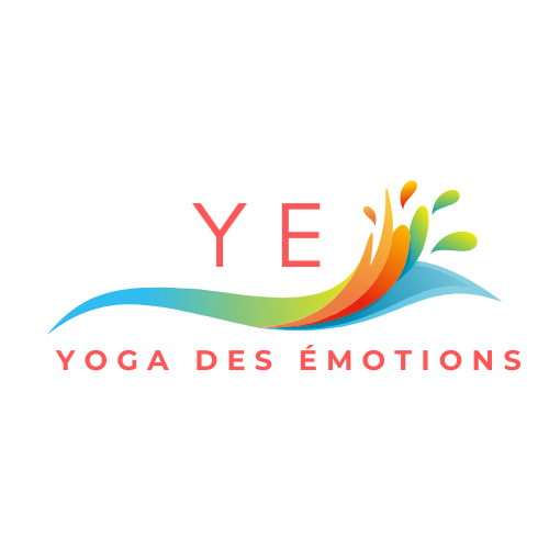 Un logo représentant le yoga des émotions avec une vague colorée
